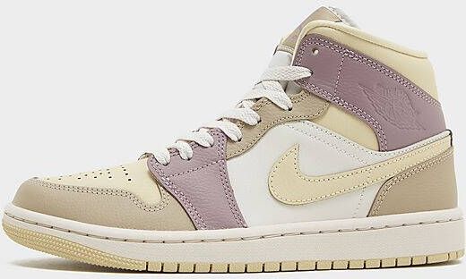 Jordan Air 1 Mid Dames Light Orewood Brown Khaki Taupe Grey Team Gold- Dames Light Orewood Brown Khaki Taupe Grey Team Gold