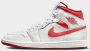 Jordan Air 1 Mid Heren White Dune Red Sail Lobster- Heren White Dune Red Sail Lobster - Thumbnail 3