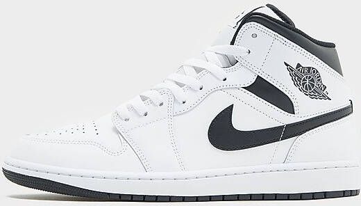 Jordan Air 1 Mid White White Black Black- Heren White White Black Black