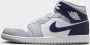 Jordan Herenschoenen Air 1 Mid White Wolf Grey Midnight Navy- Heren White Wolf Grey Midnight Navy - Thumbnail 1