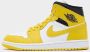 Jordan Damesschoenen Air 1 Mid White Black Vivid Sulphur- Dames White Black Vivid Sulphur - Thumbnail 2