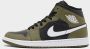 Jordan Herenschoenen Air 1 Mid Black Medium Olive Sail White- Heren Black Medium Olive Sail White - Thumbnail 1