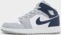 Jordan Kinderschoenen Air 1 Mid White Wolf Grey Midnight Navy White Wolf Grey Midnight Navy - Thumbnail 1