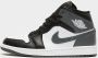 Jordan Schoenen Air 1 Mid Black White Iron Grey- Heren Black White Iron Grey - Thumbnail 2