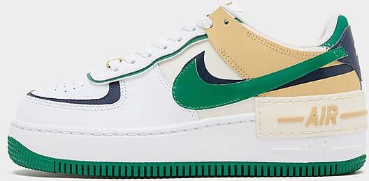 Nike Air Force 1 Shadow Dames White Malachite Sesame Midnight Navy- Dames White Malachite Sesame Midnight Navy