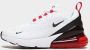 Nike Air Max 270 Junior White Black Siren Red Medium Ash Kind - Thumbnail 3