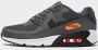 Nike AIR MAX 90 GS Unisex Sneakers Iron Grey Black Orange - Thumbnail 2