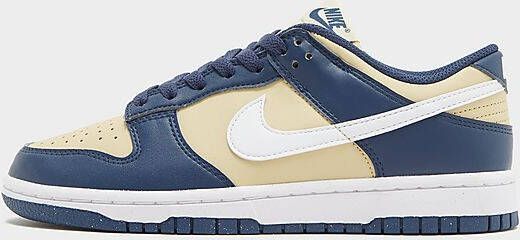 Nike Damesschoenen Dunk Low Midnight Navy Team Gold White- Dames Midnight Navy Team Gold White