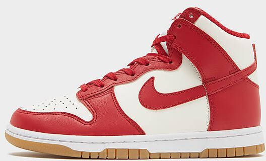 Nike Dunk High Dames Sail Gum Light Brown White Gym Red- Heren Sail Gum Light Brown White Gym Red