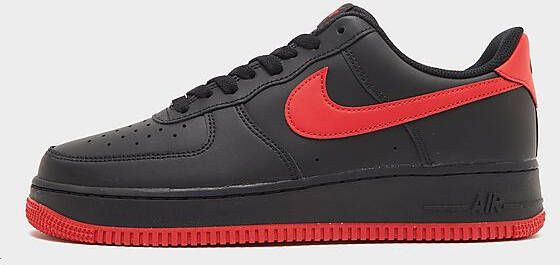 Nike Herenschoen Air Force 1 '07 Black Black University Red- Heren Black Black University Red