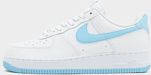 Nike Herenschoenen Air Force 1 '07 White White Aquarius Blue- Heren White White Aquarius Blue