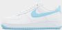 Nike Herenschoenen Air Force 1 '07 White White Aquarius Blue- Heren White White Aquarius Blue - Thumbnail 2