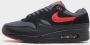 Nike Herenschoenen Air Max 1 Essential Black Iron Grey University Red- Heren Black Iron Grey University Red - Thumbnail 1