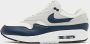 Nike Herenschoenen Air Max 1 Essential Summit White Light Silver White Armoury Navy- Heren Summit White Light Silver White Armoury Navy - Thumbnail 1