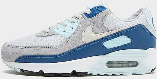 Nike Herenschoenen Air Max 90 Pure Platinum Glacier Blue Court Blue White- Heren Pure Platinum Glacier Blue Court Blue White