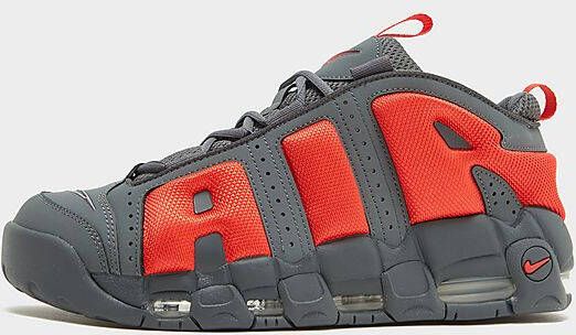 Nike Herenschoenen Air More Uptempo Low Dark Grey Metallic Silver Light Crimson- Heren Dark Grey Metallic Silver Light Crimson