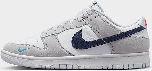 Nike herenschoenen Dunk Low Football Grey White Bright Crimson Midnight Navy- Heren Football Grey White Bright Crimson Midnight Navy