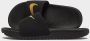 Nike Kawa Younger Older Kids' Slide Black Metallic Gold Kind Black Metallic Gold - Thumbnail 5