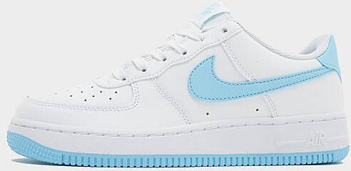 Nike Kinderschoenen Air Force 1 White White Aquarius Blue- Heren White White Aquarius Blue