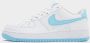 Nike Kinderschoenen Air Force 1 White White Aquarius Blue- Heren White White Aquarius Blue - Thumbnail 4