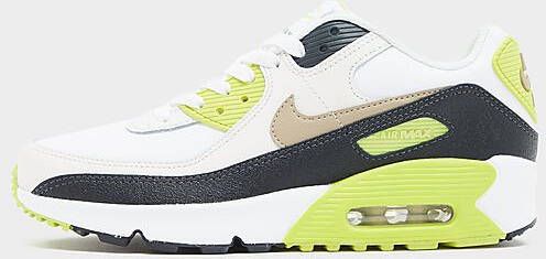 Nike Kinderschoenen Air Max 90 White Cyber Dark Smoke Grey Khaki White Cyber Dark Smoke Grey Khaki