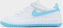 Nike Kleuterschoenen Force 1 Low EasyOn White White Aquarius Blue White White Aquarius Blue - Thumbnail 1