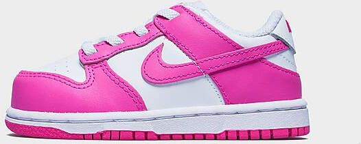 Nike schoenen voor baby's peuters Dunk Low White Pink Laser Fuchsia White Pink Laser Fuchsia