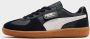 Puma Palermo Lth Black Feather Gray Gum Zwart Leer Lage sneakers Unisex - Thumbnail 5