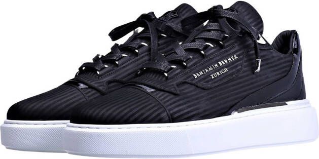 Benjamin Berner Raphael Low Top Black 3D Striped Sneaker