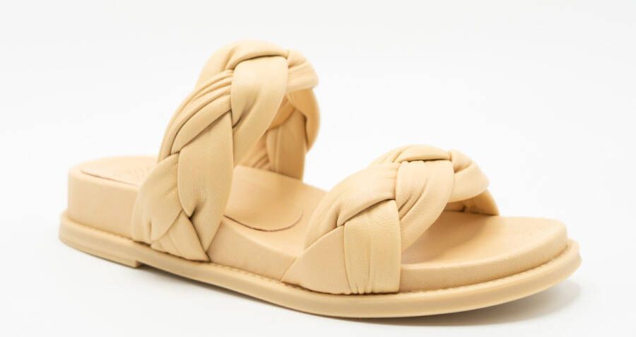 Unisa Cloc Gevlochten Leren Slippers