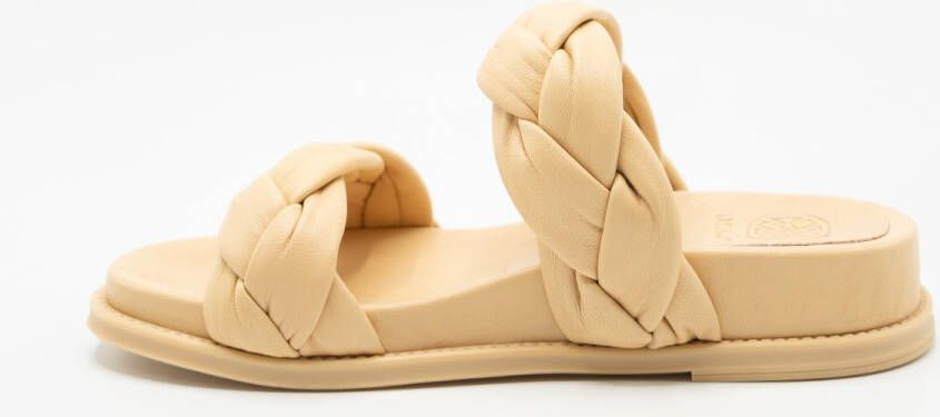 Unisa Cloc Gevlochten Leren Slippers