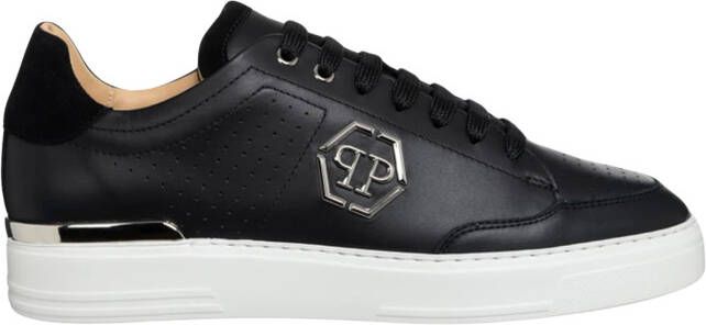 Philipp Plein Mix Leather Lo-Top Sneakers