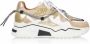 DWRS LABEL DWRS Jupiter denim sand champagne Beige Leer Lage sneakers Dames - Thumbnail 2