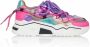 Dwrs Dames Sneakers Jupiter Neon Pink Purple Multi - Thumbnail 2