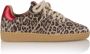 Dwrs Dames Sneakers Poona Leopard red Beige - Thumbnail 2