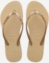 Havaianas Slim Glitter II teenslippers met glitters beige Meisjes Rubber 27-28 - Thumbnail 11