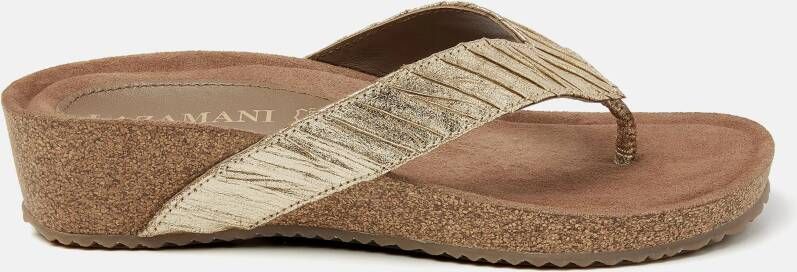 Lazamani 75.819 Teenslippers Dames Goud Instappers