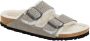 Birkenstock Arizona Shearling Slippers Stone Coin Narrow fit | Grijs | Suède - Thumbnail 11