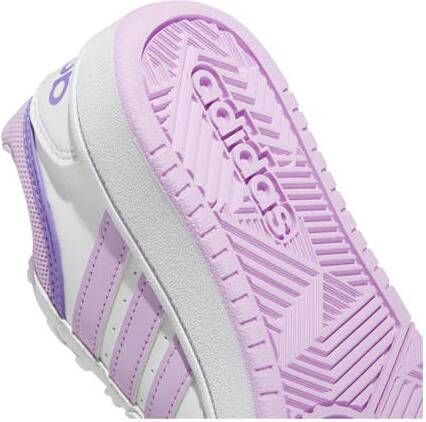 Adidas Sportswear Hoops sneakers wit lila Jongens Meisjes Imitatieleer 36