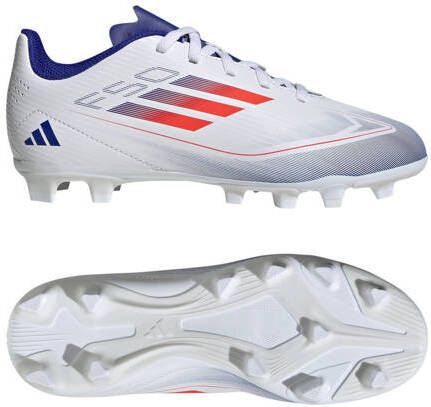 Adidas Performance F50 Club Junior voetbalschoenen wit rood kobaltblauw Jongens Meisjes Imitatieleer 36 2 3