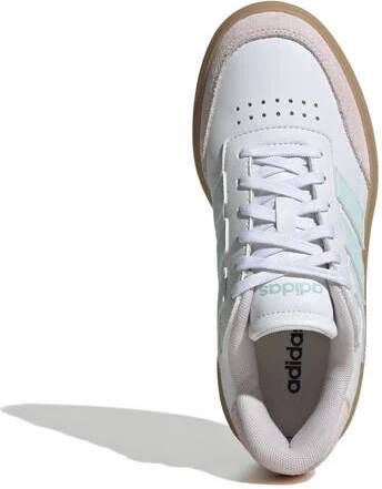 Adidas Sportswear Courtblock sneakers wit lichroze gum Jongens Meisjes Imitatieleer 37 1 3