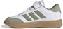 Adidas Sportswear Courtblock sneakers wit mosgroen gum Imitatieleer 28 - Thumbnail 3