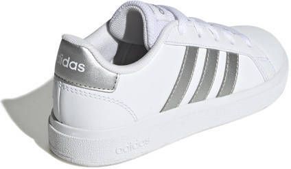 Adidas Sportswear Grand Court 2.0 sneakers wit zilver Jongens Meisjes Imitatieleer 28