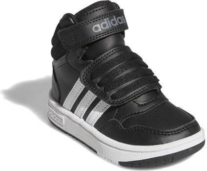 Adidas Sportswear Hoop Mid sneakers zwart wit grijs Jongens Meisjes Imitatieleer 19