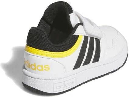 Adidas Sportswear Hoops 3.0 sneakers wit zwart geel Imitatieleer 19