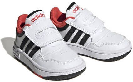 Adidas Sportswear Hoops 3.0 sneakers wit zwart rood Jongens Meisjes Imitatieleer 19