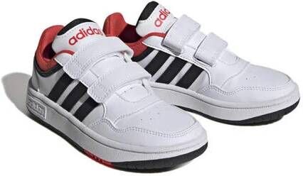 Adidas Originals Hoops sneakers wit zwart rood Jongens Meisjes Imitatieleer 33