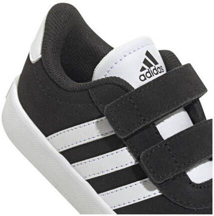 Adidas Sportswear VL Court 3.0 sneakers zwart wit Jongens Meisjes Suede 25