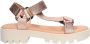 Braqeez Saira Shell leren sandalen rosé metallic Meisjes Leer Effen 32 - Thumbnail 2