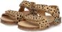 BunniesJR 224408-703 Meisjes Platte Sandalen Beige Print Imitatieleer Klittenband - Thumbnail 3